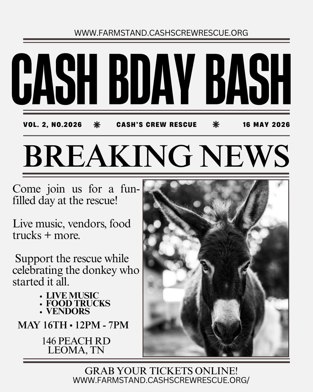 Cash's Birthday Ticket