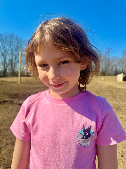 Walnut Teardrop Donkey Earrings