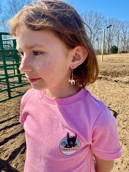 Silver Donkey Earrings
