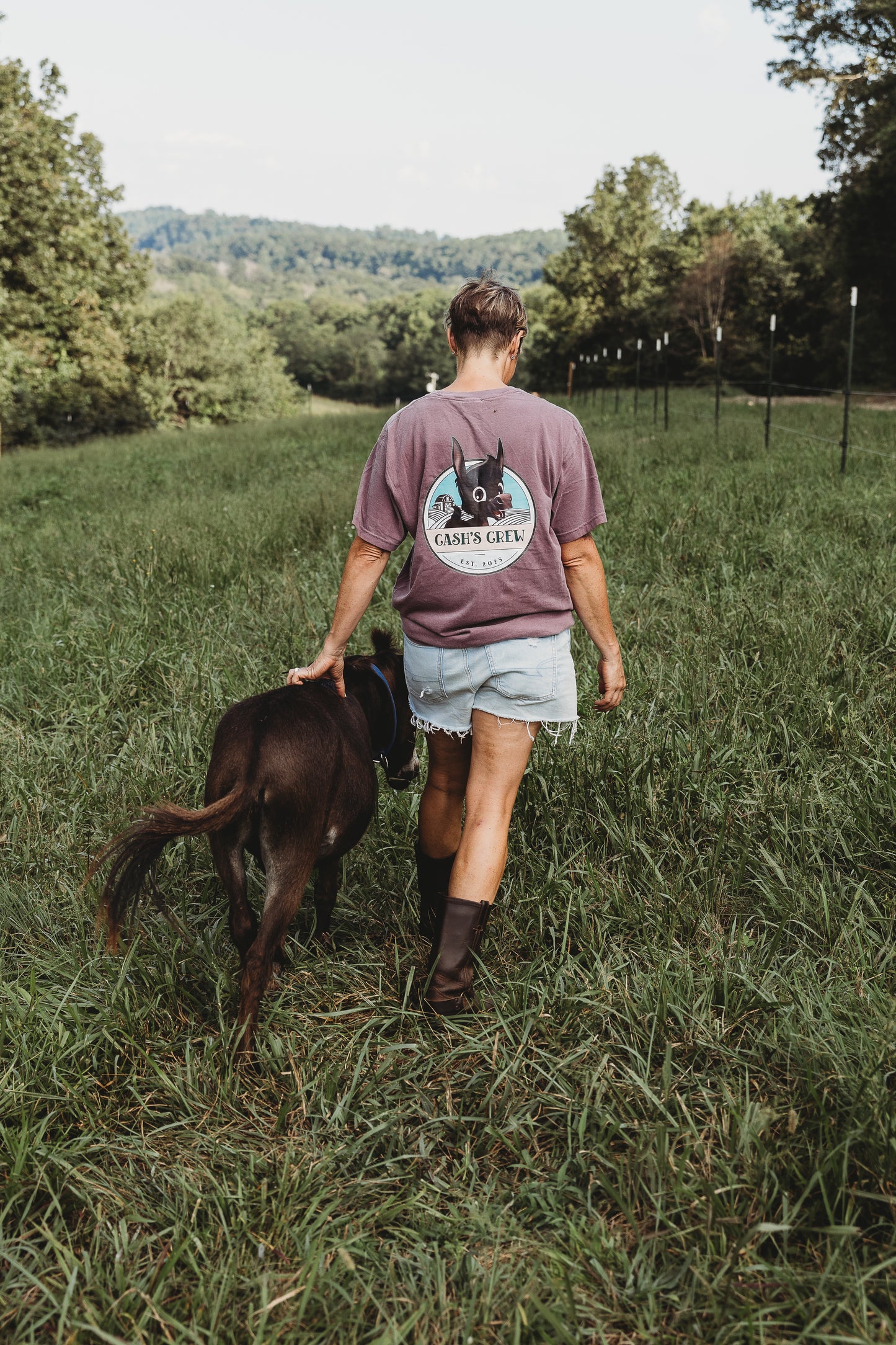 Cash's Crew T-Shirt (Pre-Order) (Berry)